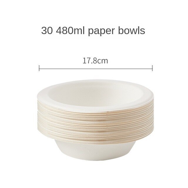 Cat Disposable Food Bowl Replaceable Portable Bowl Dog Feeders Cat Bowls Bowl Holder Eco-friendly Paper Bowl - Image 9