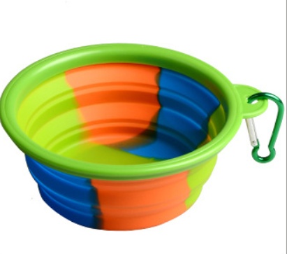 Camouflage silicone bowl foldable portable out pet supplies dog food bowl - Image 6
