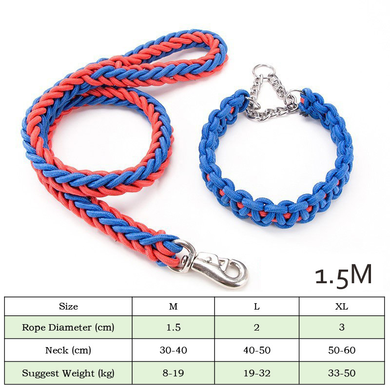 Dog Collars And Belt Covers, Heavy-duty Nylon Braided Ropes, For Training And Walking Leashes Of Small, Medium And Large Dogs - Image 9