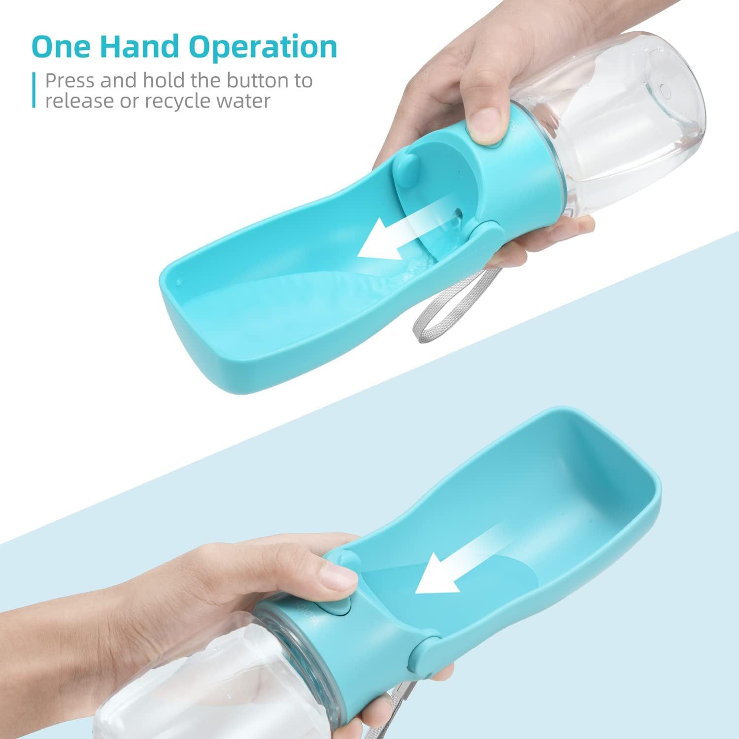 Portable Dog Water Bottle For Walking Portable Pet Water Bottles For Puppy Small Medium Large Dogs Water Dispenser Dog Water Bowl Dog Accessories - Image 7