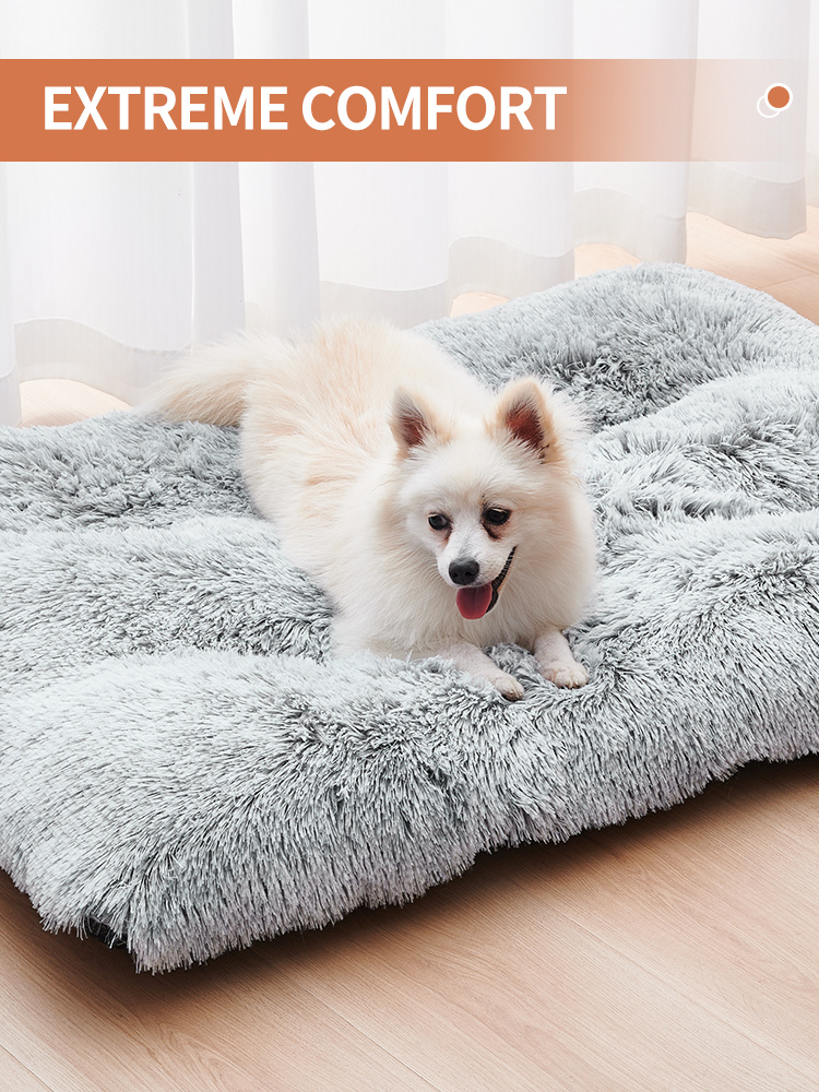 Dog Bed Mats Washable Large Dog Sofa Bed Portable Pet Kennel Long Plush House Sleep Protector Product Dog Bed - Image 6
